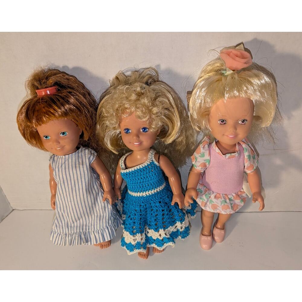 Vintage 1987 10" Playskool Dolly Surprise Dolls Hair Grows Works